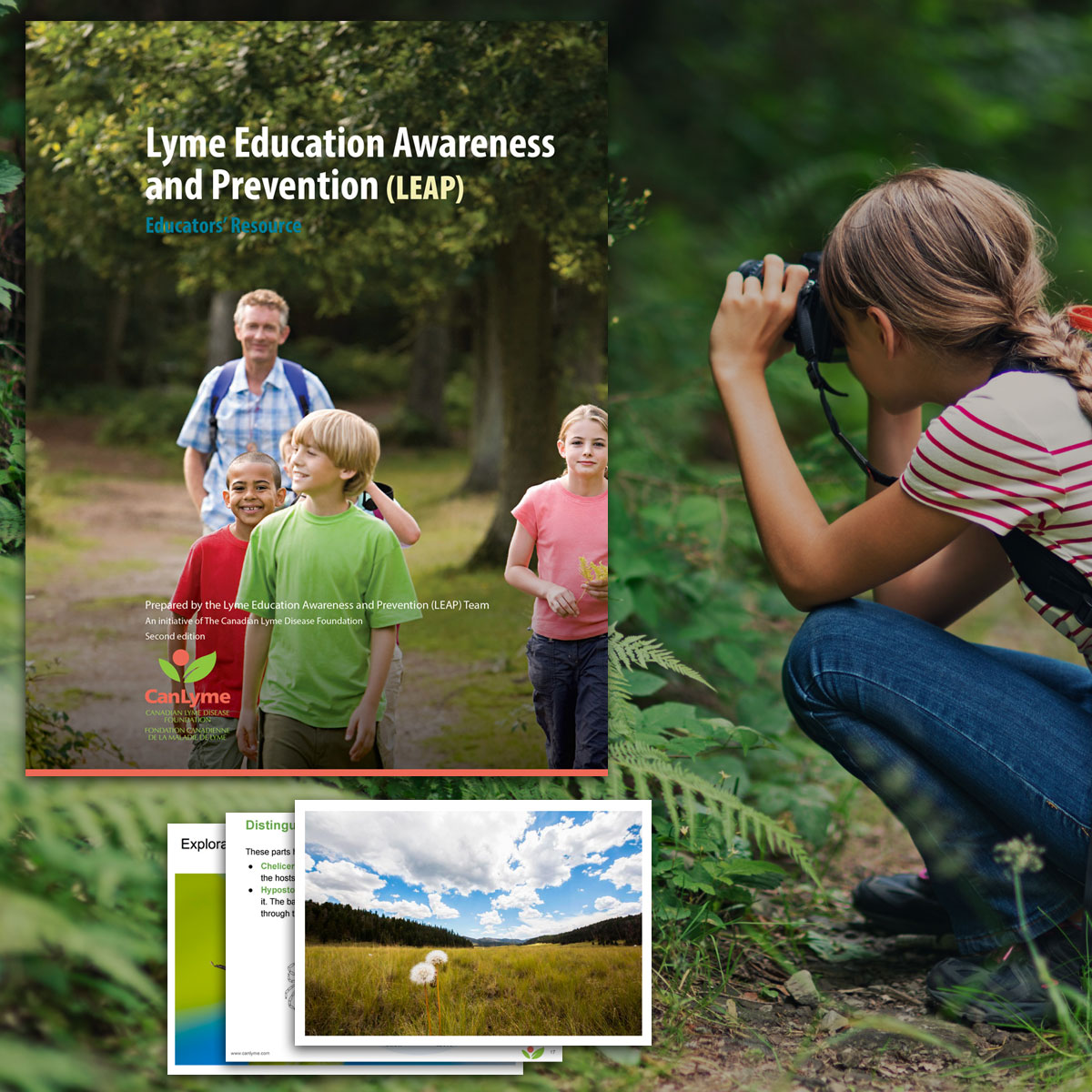 Second edition of the LEAP Educators' Resource with some slides from the slide deck splashed around.